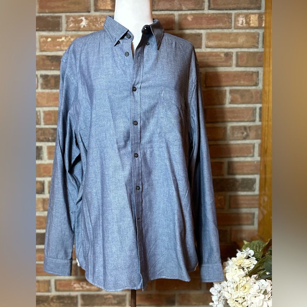 Club Room Men’s XL Slim Fit Blue Button Down Shirt